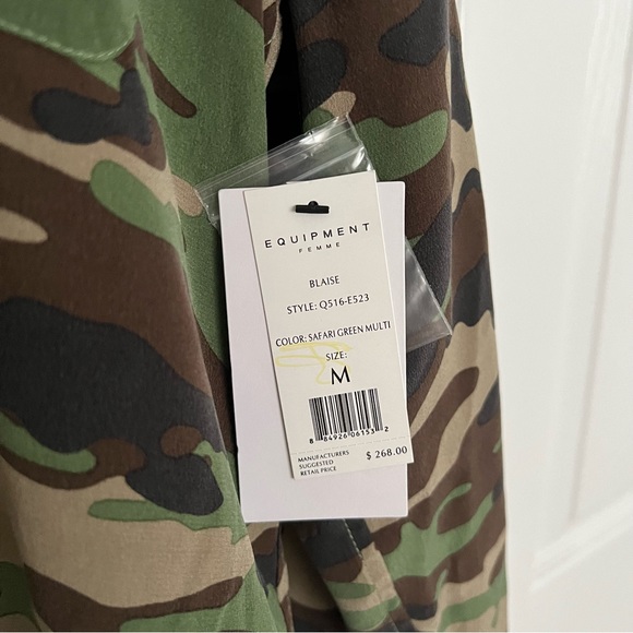 NWT Equipment Femme Camo Blouse - Picture 2 of 8